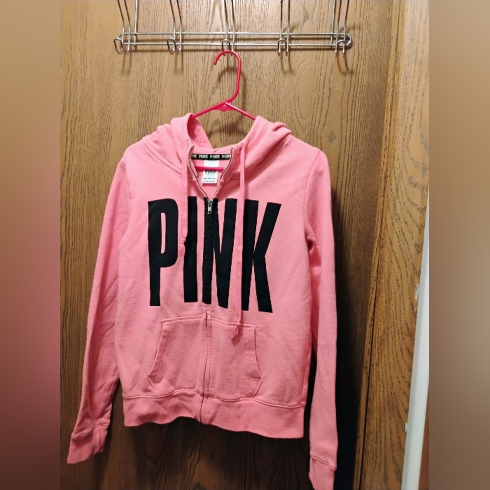 Victoria's Secret Pink Hoodie with Black Lettering